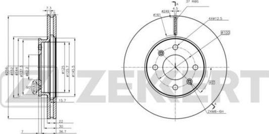 Zekkert BS-6236 - Bremžu diski ps1.lv