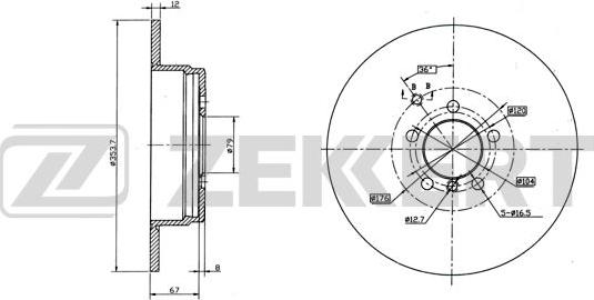 Zekkert BS-6276 - Bremžu diski ps1.lv