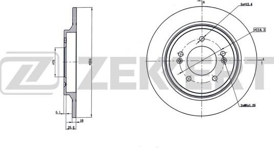 Zekkert BS-6271 - Bremžu diski ps1.lv