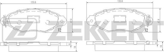 Zekkert BS-1443 - Bremžu uzliku kompl., Disku bremzes ps1.lv