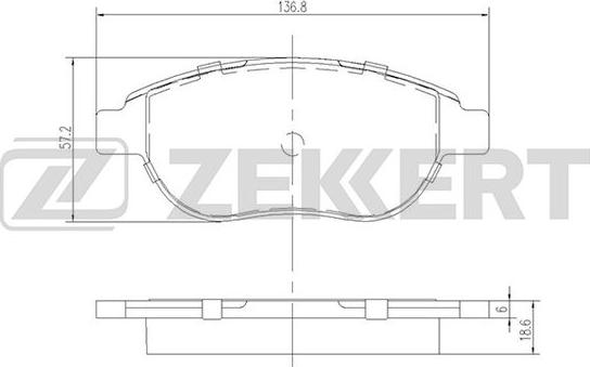 Zekkert BS-1447 - Bremžu uzliku kompl., Disku bremzes ps1.lv