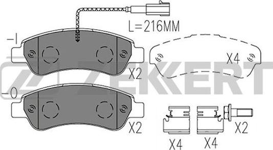 Zekkert BS-1410 - Bremžu uzliku kompl., Disku bremzes ps1.lv