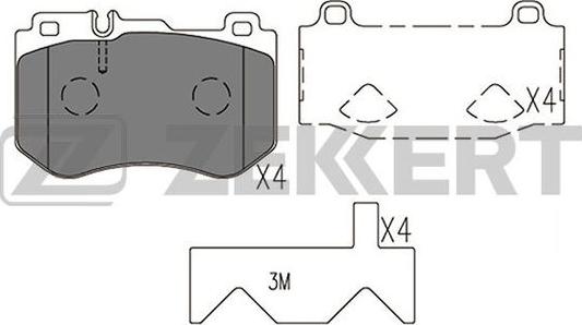 Zekkert BS-1412 - Bremžu uzliku kompl., Disku bremzes ps1.lv