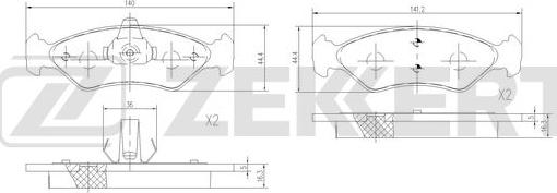 Zekkert BS-1561 - Bremžu uzliku kompl., Disku bremzes ps1.lv