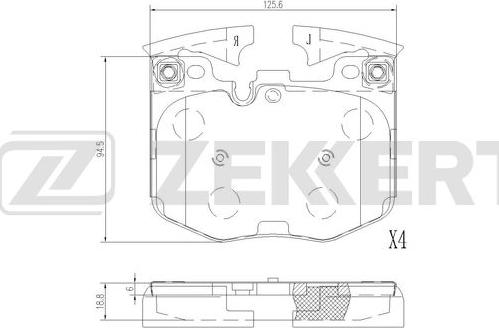 Zekkert BS-1530 - Bremžu uzliku kompl., Disku bremzes ps1.lv