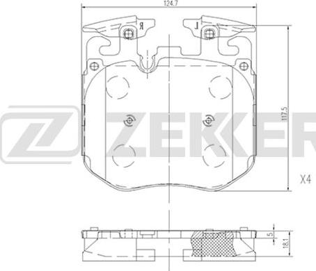 Zekkert BS-1531 - Bremžu uzliku kompl., Disku bremzes ps1.lv