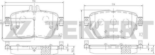 Zekkert BS-1527 - Bremžu uzliku kompl., Disku bremzes ps1.lv