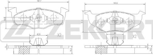 Zekkert BS-1571 - Bremžu uzliku kompl., Disku bremzes ps1.lv