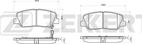 Zekkert BS-1046 - Bremžu uzliku kompl., Disku bremzes ps1.lv