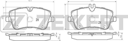 Zekkert BS-1041 - Bremžu uzliku kompl., Disku bremzes ps1.lv