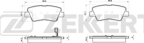 Zekkert BS-1048 - Bremžu uzliku kompl., Disku bremzes ps1.lv