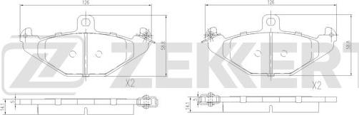 Zekkert BS-1058 - Bremžu uzliku kompl., Disku bremzes ps1.lv