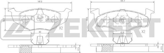 Zekkert BS-1011 - Bremžu uzliku kompl., Disku bremzes ps1.lv