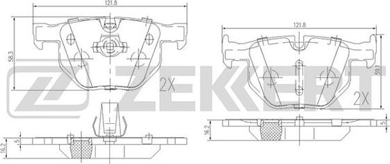 Zekkert BS-1017 - Bremžu uzliku kompl., Disku bremzes ps1.lv