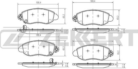 Zekkert BS-1033 - Bremžu uzliku kompl., Disku bremzes ps1.lv