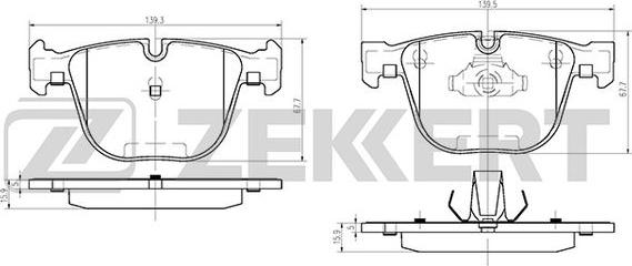 Zekkert BS-1021 - Bremžu uzliku kompl., Disku bremzes ps1.lv