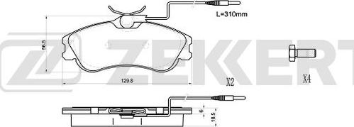 Zekkert BS-1070 - Bremžu uzliku kompl., Disku bremzes ps1.lv