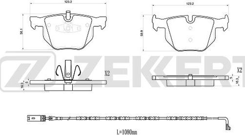 Zekkert BS-1196 - Bremžu uzliku kompl., Disku bremzes ps1.lv