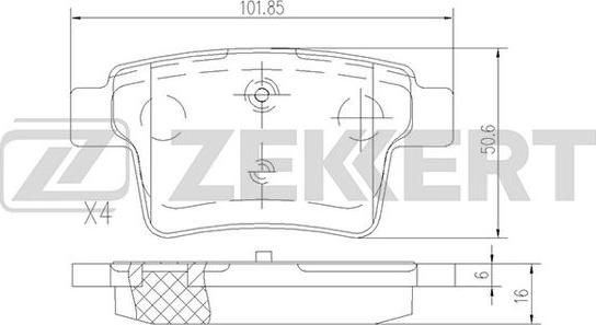 Zekkert BS-1146 - Bremžu uzliku kompl., Disku bremzes ps1.lv