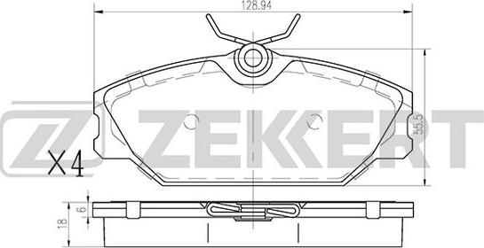 Zekkert BS-1159 - Bremžu uzliku kompl., Disku bremzes ps1.lv