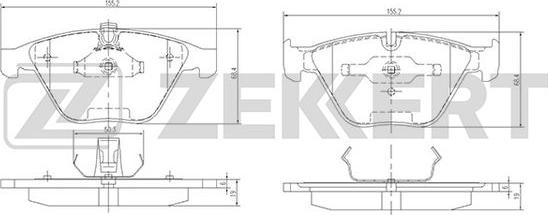 Zekkert BS-1163 - Bremžu uzliku kompl., Disku bremzes ps1.lv