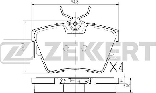 Zekkert BS-1162 - Bremžu uzliku kompl., Disku bremzes ps1.lv