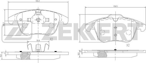 Zekkert BS-1128 - Bremžu uzliku kompl., Disku bremzes ps1.lv