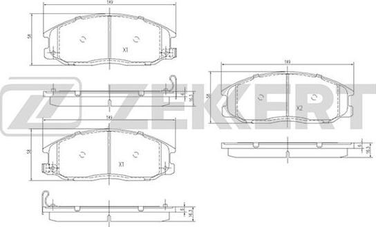 Zekkert BS-1804 - Bremžu uzliku kompl., Disku bremzes ps1.lv