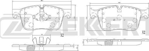 Zekkert BS-1836 - Bremžu uzliku kompl., Disku bremzes ps1.lv