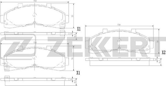 Zekkert BS-1393 - Bremžu uzliku kompl., Disku bremzes ps1.lv