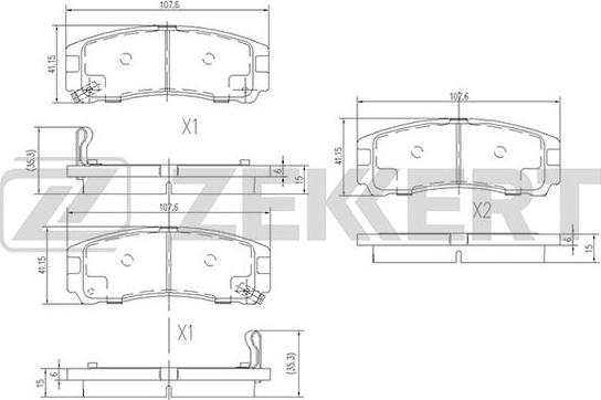 Zekkert BS-1347 - Bremžu uzliku kompl., Disku bremzes ps1.lv