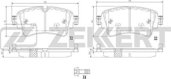 Zekkert BS-1362 - Bremžu uzliku kompl., Disku bremzes ps1.lv