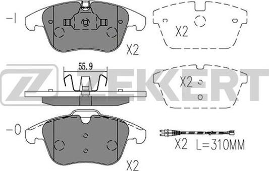 Zekkert BS-1316 - Bremžu uzliku kompl., Disku bremzes ps1.lv