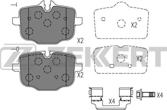 Zekkert BS-1324 - Bremžu uzliku kompl., Disku bremzes ps1.lv