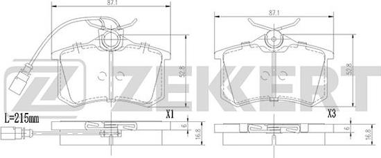 Zekkert BS-1376 - Bremžu uzliku kompl., Disku bremzes ps1.lv