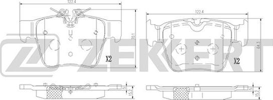 Zekkert BS-1373 - Bremžu uzliku kompl., Disku bremzes ps1.lv