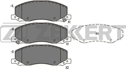 Zekkert BS-1290 - Bremžu uzliku kompl., Disku bremzes ps1.lv