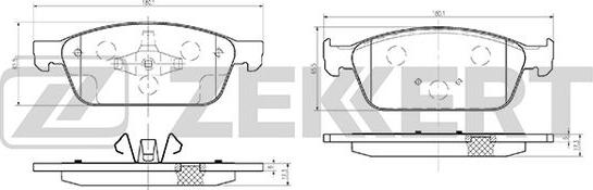 Zekkert BS-1249 - Bremžu uzliku kompl., Disku bremzes ps1.lv