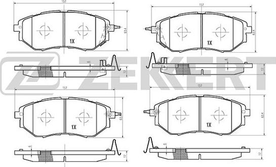 Zekkert BS-1241 - Bremžu uzliku kompl., Disku bremzes ps1.lv