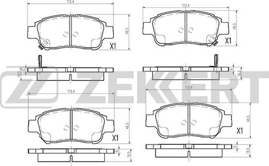 Zekkert BS-1266 - Bremžu uzliku kompl., Disku bremzes ps1.lv