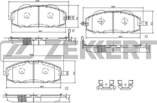 Zekkert BS-1219 - Bremžu uzliku kompl., Disku bremzes ps1.lv