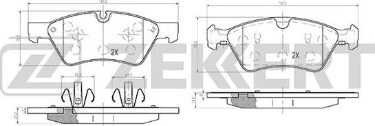 Zekkert BS-1214 - Bremžu uzliku kompl., Disku bremzes ps1.lv