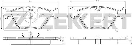 Zekkert BS-1210 - Bremžu uzliku kompl., Disku bremzes ps1.lv