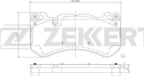 Zekkert BS-1287 - Bremžu uzliku kompl., Disku bremzes ps1.lv