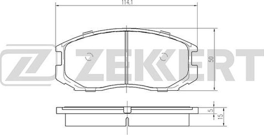 Zekkert BS-1237 - Bremžu uzliku kompl., Disku bremzes ps1.lv