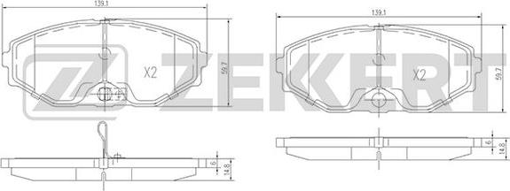 Zekkert BS-1220 - Bremžu uzliku kompl., Disku bremzes ps1.lv