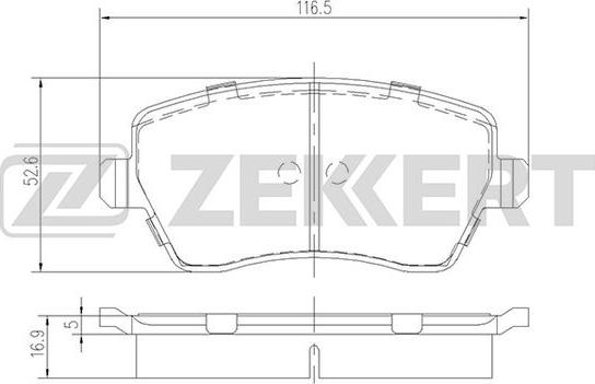 Zekkert BS-1221 - Bremžu uzliku kompl., Disku bremzes ps1.lv