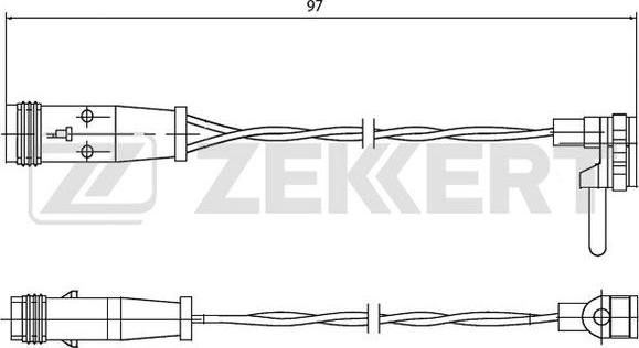 Zekkert BS-8009 - Indikators, Bremžu uzliku nodilums ps1.lv