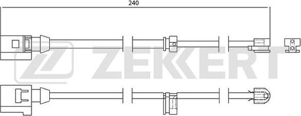 Zekkert BS-8028 - Indikators, Bremžu uzliku nodilums ps1.lv