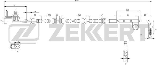 Zekkert BS-8136 - Indikators, Bremžu uzliku nodilums ps1.lv